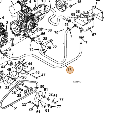 Grasshopper part 821788 — IPL diagram snippet (6x zoom, amber highlight)