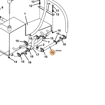 Grasshopper part 821795 — IPL diagram snippet (6x zoom, amber highlight)