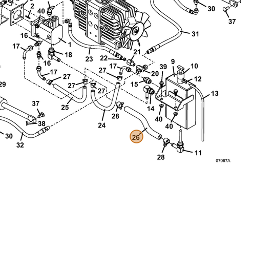 Grasshopper part 821797 — IPL diagram snippet (6x zoom, amber highlight)
