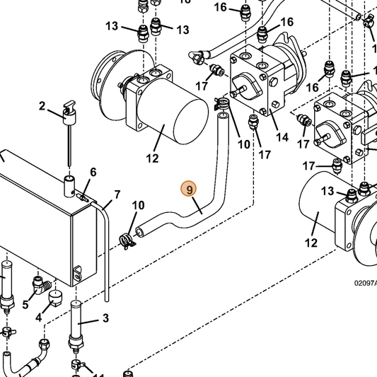 Grasshopper part 821804 — IPL diagram snippet (6x zoom, amber highlight)