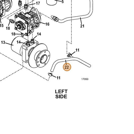 Grasshopper part 821810 — IPL diagram snippet (6x zoom, amber highlight)