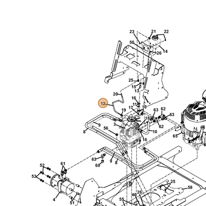 Grasshopper part 821812 — IPL diagram snippet (6x zoom, amber highlight)