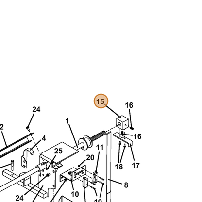 Grasshopper part 822317 — IPL diagram snippet (6x zoom, amber highlight)