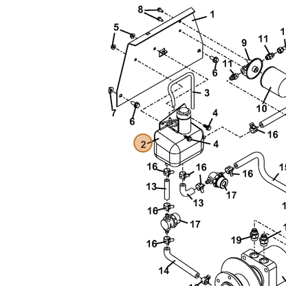 Grasshopper part 822332 — IPL diagram snippet (6x zoom, amber highlight)