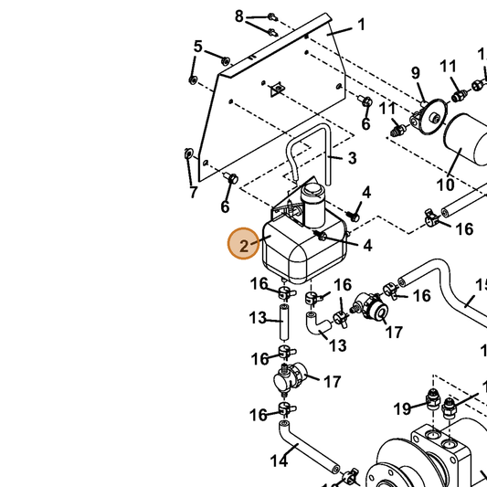 Grasshopper part 822332 — IPL diagram snippet (6x zoom, amber highlight)
