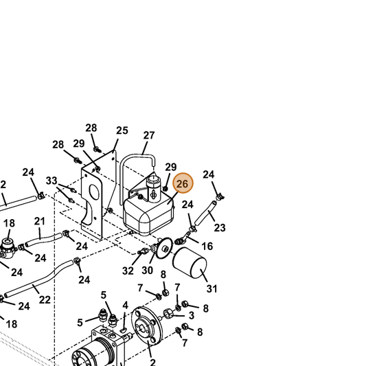 Grasshopper part 822333 — IPL diagram snippet (6x zoom, amber highlight)