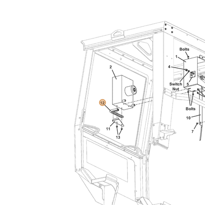 Grasshopper part 822511 — IPL diagram snippet (6x zoom, amber highlight)
