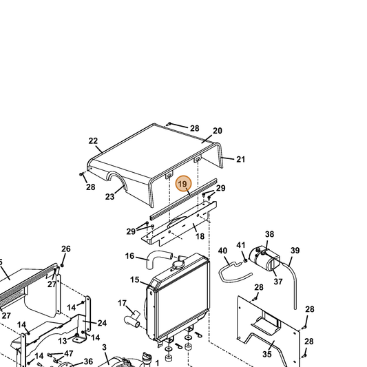 Grasshopper part 822512 — IPL diagram snippet (6x zoom, amber highlight)