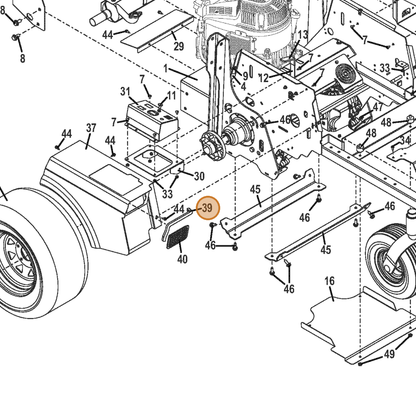 Grasshopper part 822632 — IPL diagram snippet (6x zoom, amber highlight)