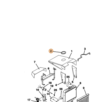 Grasshopper part 822633 — IPL diagram snippet (6x zoom, amber highlight)