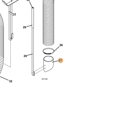 Grasshopper part 822680 — IPL diagram snippet (6x zoom, amber highlight)