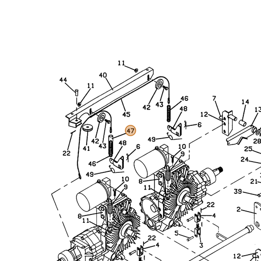 Grasshopper part 822685 — IPL diagram snippet (6x zoom, amber highlight)