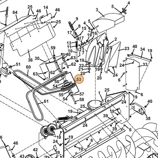 Grasshopper part 824417 — IPL diagram snippet (6x zoom, amber highlight)