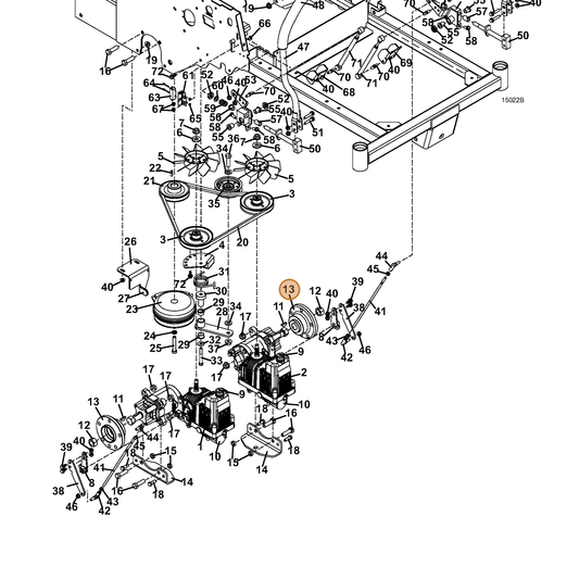 Grasshopper part 824459 — IPL diagram snippet (6x zoom, amber highlight)
