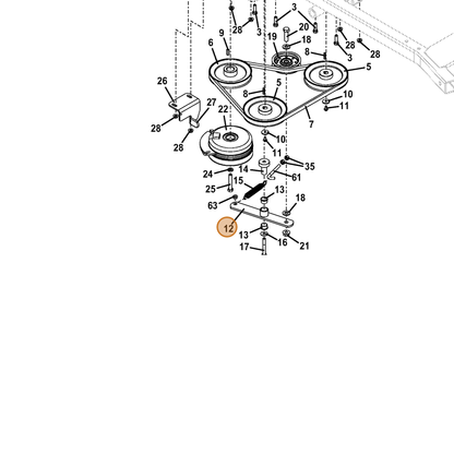 Grasshopper part 824469 — IPL diagram snippet (6x zoom, amber highlight)