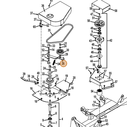 Grasshopper part 824470 — IPL diagram snippet (6x zoom, amber highlight)
