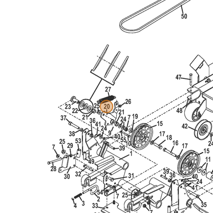 Grasshopper part 824475 — IPL diagram snippet (6x zoom, amber highlight)