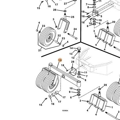 Grasshopper part 824508 — IPL diagram snippet (6x zoom, amber highlight)