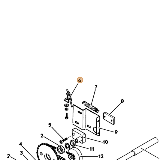 Grasshopper part 824512 — IPL diagram snippet (6x zoom, amber highlight)