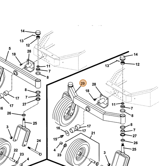 Grasshopper part 824516 — IPL diagram snippet (6x zoom, amber highlight)
