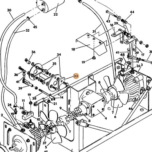 Grasshopper part 824545 — IPL diagram snippet (6x zoom, amber highlight)