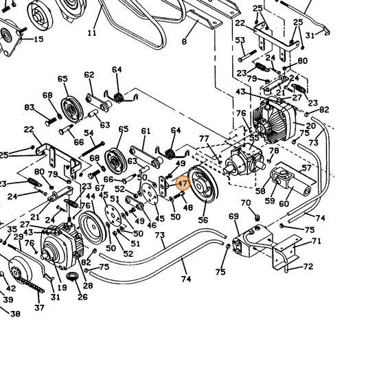 Grasshopper part 824546 — IPL diagram snippet (6x zoom, amber highlight)