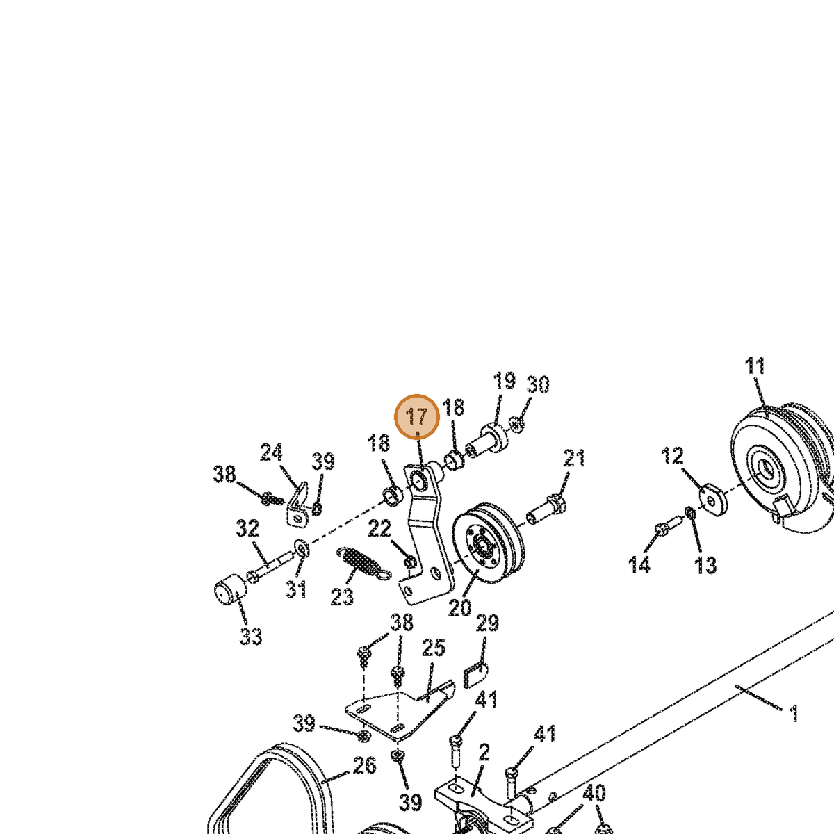 Grasshopper part 824569 — IPL diagram snippet (6x zoom, amber highlight)