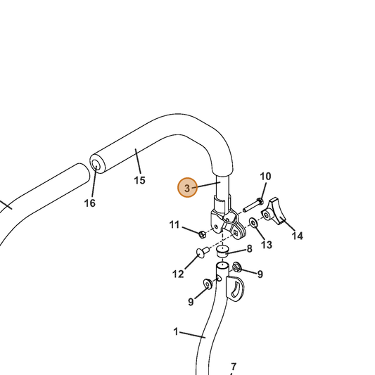 Grasshopper part 824577 — IPL diagram snippet (6x zoom, amber highlight)