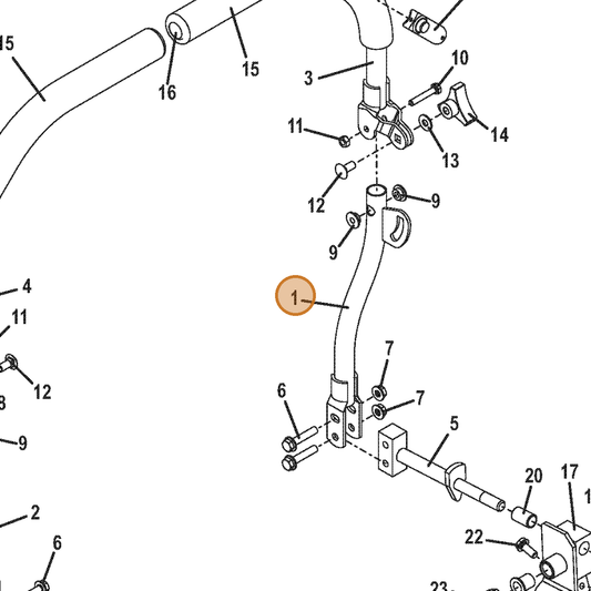 Grasshopper part 824579 — IPL diagram snippet (6x zoom, amber highlight)