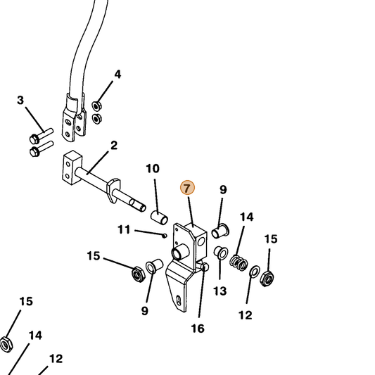 Grasshopper part 824647 — IPL diagram snippet (6x zoom, amber highlight)