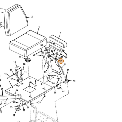 Grasshopper part 830325 — IPL diagram snippet (6x zoom, amber highlight)