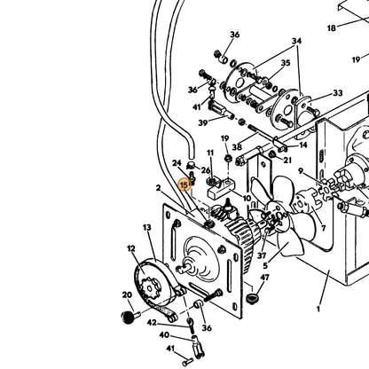 Grasshopper part 830345 — IPL diagram snippet (6x zoom, amber highlight)