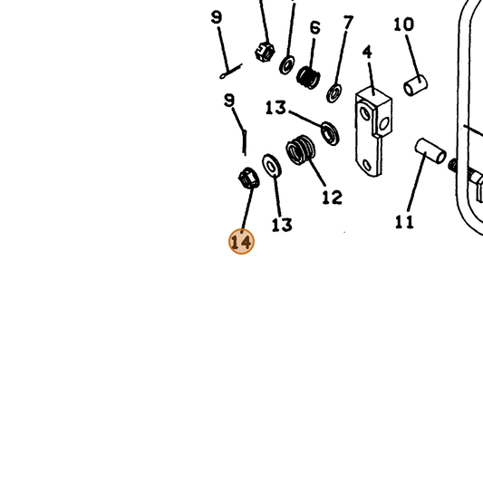Grasshopper part 830355 — IPL diagram snippet (6x zoom, amber highlight)