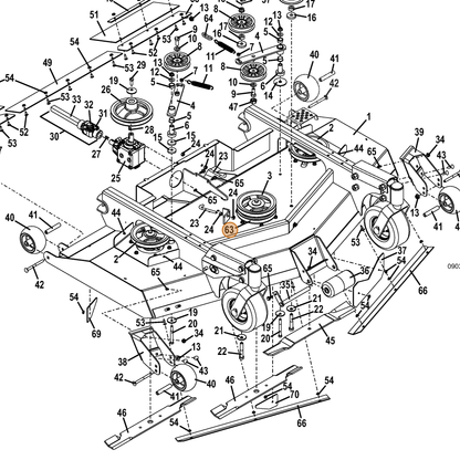 Grasshopper part 831430 — IPL diagram snippet (6x zoom, amber highlight)