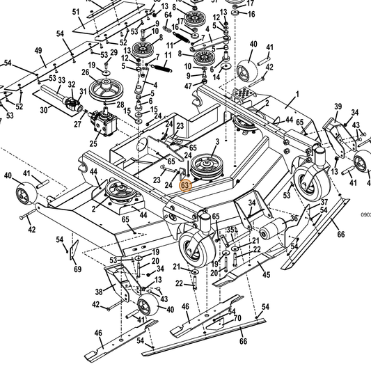 Grasshopper part 831430 — IPL diagram snippet (6x zoom, amber highlight)