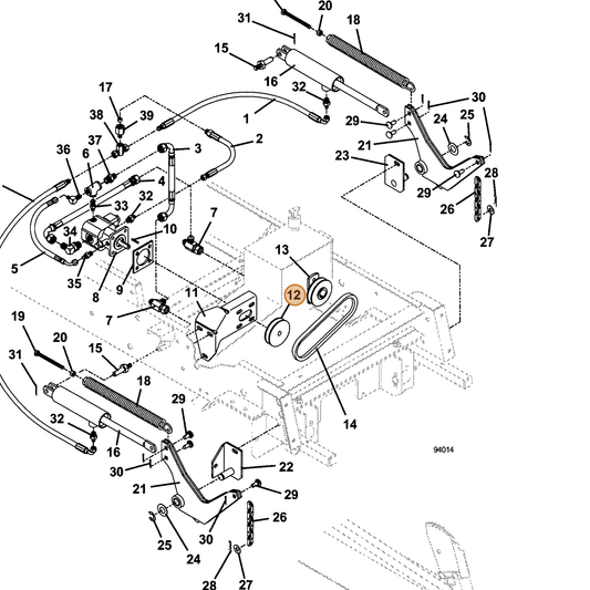 Grasshopper part 831436 — IPL diagram snippet (6x zoom, amber highlight)