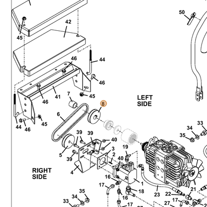 Grasshopper part 831443 — IPL diagram snippet (6x zoom, amber highlight)