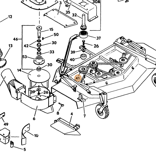 Grasshopper part 831526 — IPL diagram snippet (6x zoom, amber highlight)