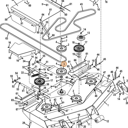Grasshopper part 831537 — IPL diagram snippet (6x zoom, amber highlight)