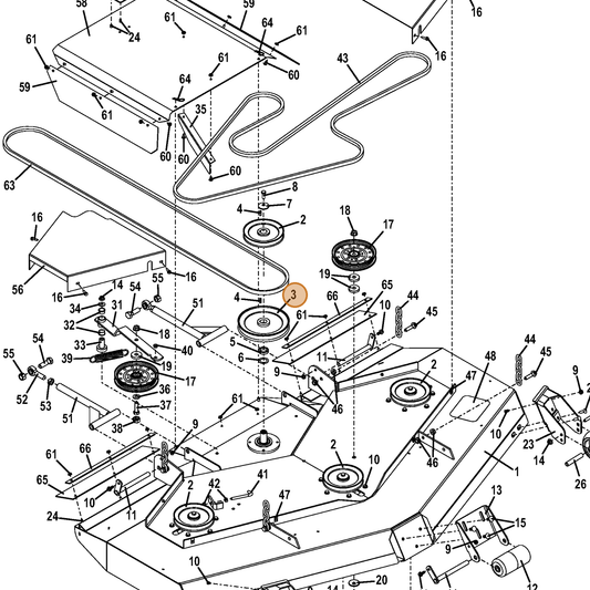Grasshopper part 831538 — IPL diagram snippet (6x zoom, amber highlight)
