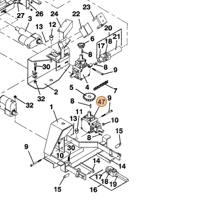 Grasshopper part 831860 — IPL diagram snippet (6x zoom, amber highlight)