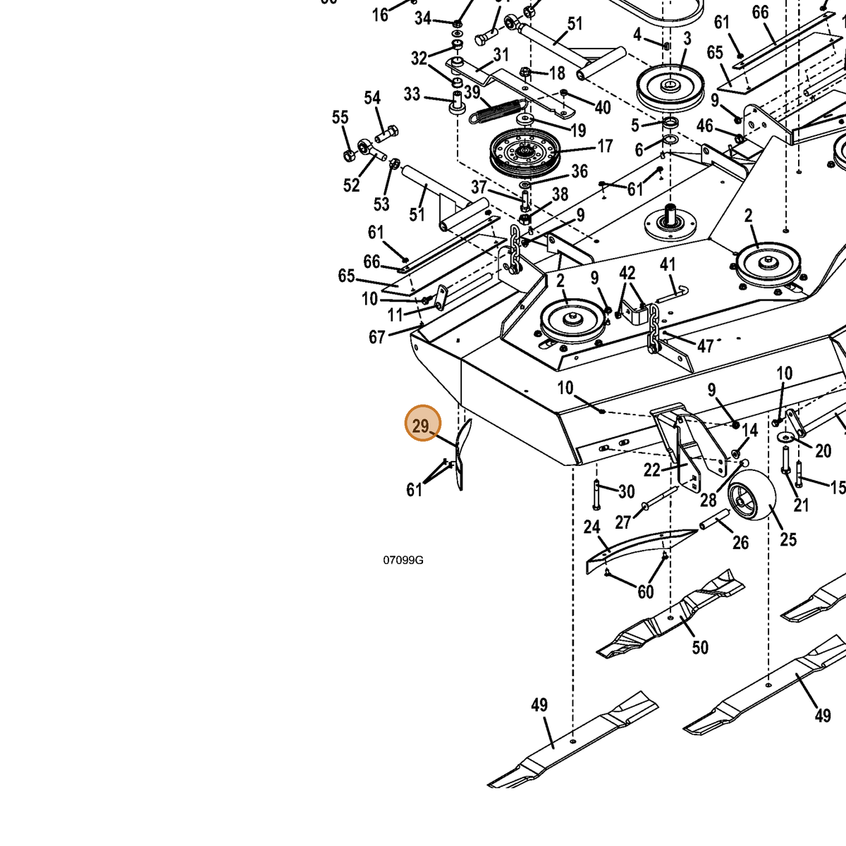 Grasshopper part 855004 — IPL diagram snippet (6x zoom, amber highlight)