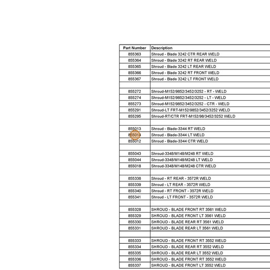 Grasshopper part 855014 — IPL diagram snippet (6x zoom, amber highlight)