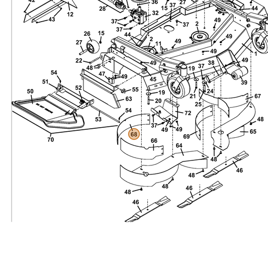 Grasshopper part 855088 — IPL diagram snippet (6x zoom, amber highlight)