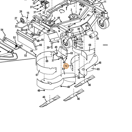 Grasshopper part 855097 — IPL diagram snippet (6x zoom, amber highlight)