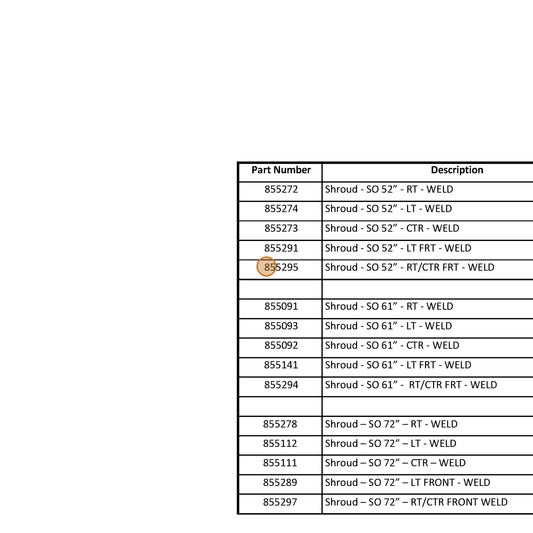 Grasshopper part 855111 — IPL diagram snippet (6x zoom, amber highlight)