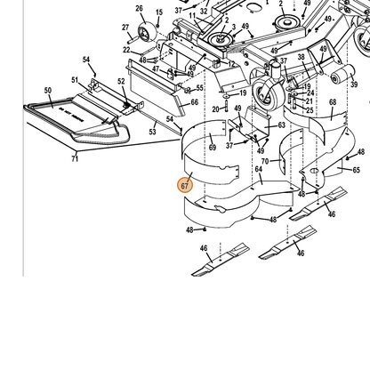 Grasshopper part 855113 — IPL diagram snippet (6x zoom, amber highlight)