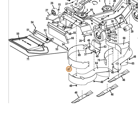 Grasshopper part 855113 — IPL diagram snippet (6x zoom, amber highlight)