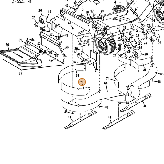 Grasshopper part 855116 — IPL diagram snippet (6x zoom, amber highlight)