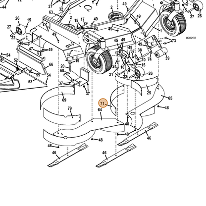 Grasshopper part 855126 — IPL diagram snippet (6x zoom, amber highlight)